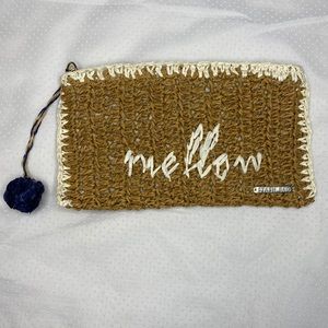 Bujibaja NWT Off White/Tan Straw Stash Bag Embroidered Mellow Bag